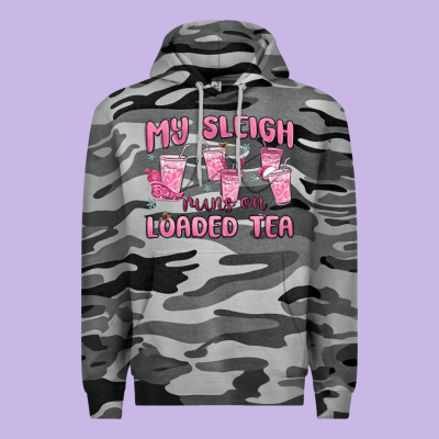 My Sleigh Runs On Loaded Tea Premium Hoodie Designed By Maliassmallbusiness