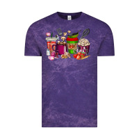Cloud Purple lunch lady coffee cups Vintage Tee - texasbilliewilder