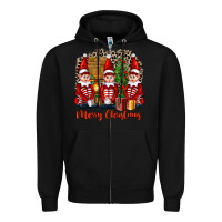Black Merry christmas elfs Zipper Hoodie - FaDigitalArtStudio