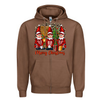 Chestnut Merry christmas elfs Zipper Hoodie - FaDigitalArtStudio
