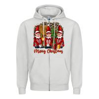 Dove Grey Merry christmas elfs Zipper Hoodie - FaDigitalArtStudio