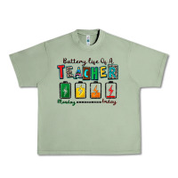 Oil Green battery life of a teacher Urban Heavy Tee - Zillion Design Studio