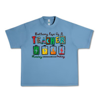 Pebble Blue battery life of a teacher Urban Heavy Tee - Zillion Design Studio