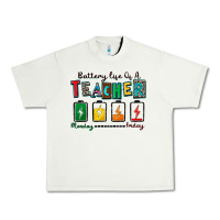 Pistachio battery life of a teacher Urban Heavy Tee - Zillion Design Studio