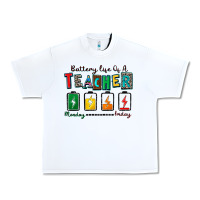 White battery life of a teacher Urban Heavy Tee - Zillion Design Studio