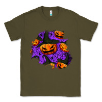 Army Green halloween pumpkin patch  1 Classic Tee - BundleAndBundleShop