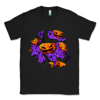 Black halloween pumpkin patch  1 Classic Tee - BundleAndBundleShop