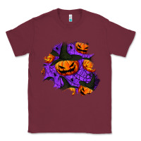 Burgundy halloween pumpkin patch  1 Classic Tee - BundleAndBundleShop