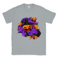 Heather Grey halloween pumpkin patch  1 Classic Tee - BundleAndBundleShop