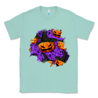 Seafoam halloween pumpkin patch  1 Classic Tee - BundleAndBundleShop