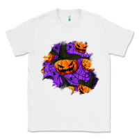 White halloween pumpkin patch  1 Classic Tee - BundleAndBundleShop