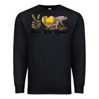 Black Peace Love Hyenas Premium Sweatshirt - LillyAllenDesigns
