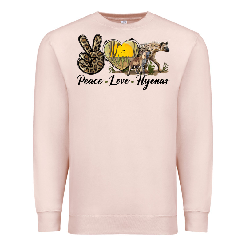 Peace Love Hyenas Premium Sweatshirt by LillyAllenDesigns | Teevron