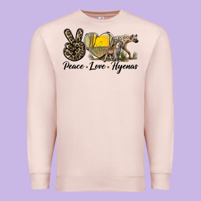 Peace Love Hyenas Premium Sweatshirt Designed By Lillyallendesigns