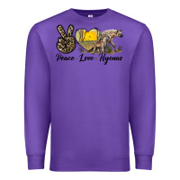 Purple Peace Love Hyenas Premium Sweatshirt - LillyAllenDesigns