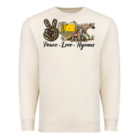 Sandshell Peace Love Hyenas Premium Sweatshirt - LillyAllenDesigns