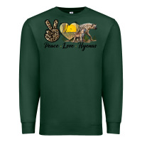 Sports Green Peace Love Hyenas Premium Sweatshirt - LillyAllenDesigns