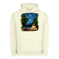 Pigment Pistachio Night Glamping Camp With Wine Urban Hoodie - BundleAndBundleShop