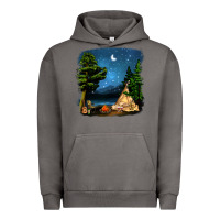 Pigment Tornado Night Glamping Camp With Wine Urban Hoodie - BundleAndBundleShop