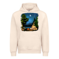 Sandshell Night Glamping Camp With Wine Urban Hoodie - BundleAndBundleShop