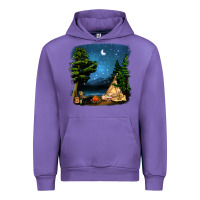 Tulip Night Glamping Camp With Wine Urban Hoodie - BundleAndBundleShop