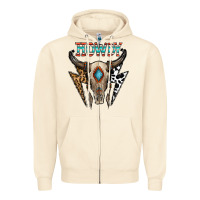 Sandshell howdy boho skull Zipper Hoodie - CowhideDigitalArt