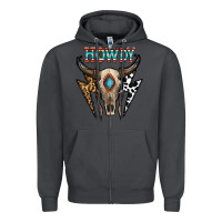 Smoke howdy boho skull Zipper Hoodie - CowhideDigitalArt