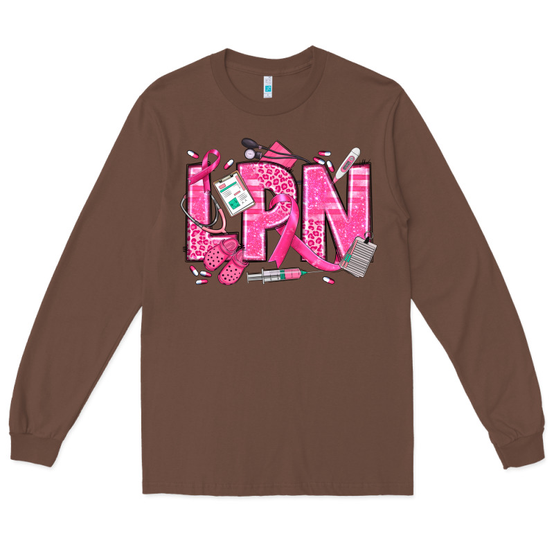 Breast Cancer Lpn Licensed Practical Nurse Long Sleeve Tee by texasbilliewilder | Teevron