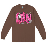 Chestnut Breast Cancer LPN Licensed Practical Nurse Long Sleeve Tee - texasbilliewilder