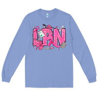 Colony Blue Breast Cancer LPN Licensed Practical Nurse Long Sleeve Tee - texasbilliewilder