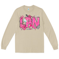 Mushroom Breast Cancer LPN Licensed Practical Nurse Long Sleeve Tee - texasbilliewilder