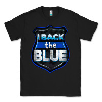 Black I back the blue 4th of July Classic Tee - CowGirlArtShop