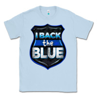 Dusty Blue I back the blue 4th of July Classic Tee - CowGirlArtShop