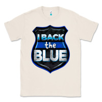 Natural I back the blue 4th of July Classic Tee - CowGirlArtShop