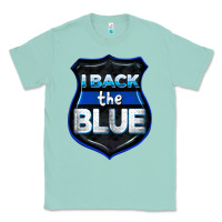Seafoam I back the blue 4th of July Classic Tee - CowGirlArtShop