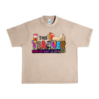 French Oak this teacher wears her heart on her sleeve Urban Heavy Tee - Zillion Design Studio
