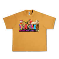 Peanut Butter this teacher wears her heart on her sleeve Urban Heavy Tee - Zillion Design Studio