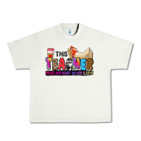 Pistachio this teacher wears her heart on her sleeve Urban Heavy Tee - Zillion Design Studio