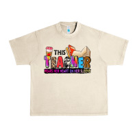 Sandshell this teacher wears her heart on her sleeve Urban Heavy Tee - Zillion Design Studio