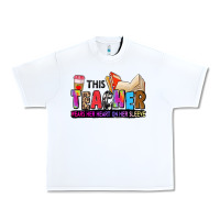 White this teacher wears her heart on her sleeve Urban Heavy Tee - Zillion Design Studio