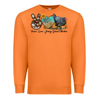 Carrot Peace Love Jersey Giant Chicken Premium Sweatshirt - LillyAllenDesigns