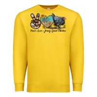 Lemon Peace Love Jersey Giant Chicken Premium Sweatshirt - LillyAllenDesigns