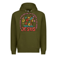 Army Green in the waiting there was jesus Premium Hoodie - MaliasSmallBusiness