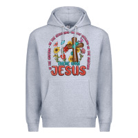 Heather Grey in the waiting there was jesus Premium Hoodie - MaliasSmallBusiness