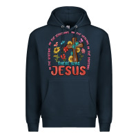 Navy in the waiting there was jesus Premium Hoodie - MaliasSmallBusiness