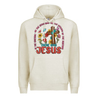 Oatmeal Heather in the waiting there was jesus Premium Hoodie - MaliasSmallBusiness