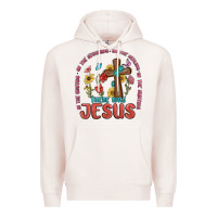 Pale Pink in the waiting there was jesus Premium Hoodie - MaliasSmallBusiness