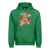 Western Nail Art With Nail Material Bbs Urban Hoodie | Teevron
