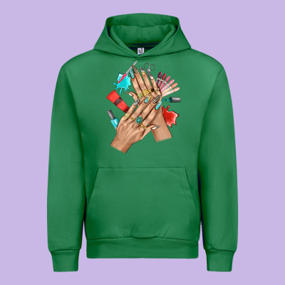 Western Nail Art With Nail Material Bbs Urban Hoodie Designed By Bundleandbundleshop
