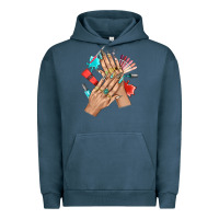 Pigment Midnight Navy Western Nail Art With Nail Material Bbs Urban Hoodie - BundleAndBundleShop
